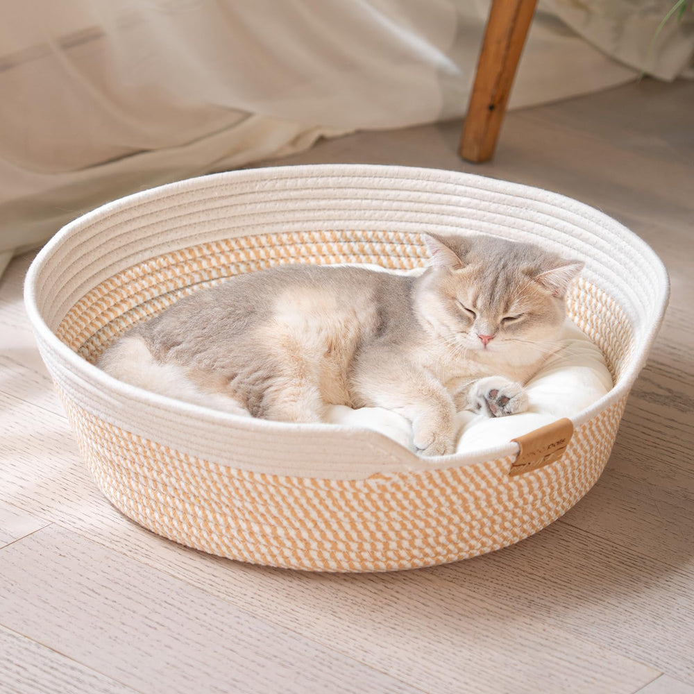 CHEERHOME PETS cesta para gato de cuerda de algodón, descanso cómodo y transpirable.