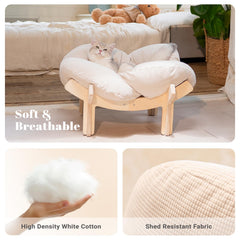 Diseño pétalos Cheerhome Pets, cama para mascotas con estilo floral y moderno.