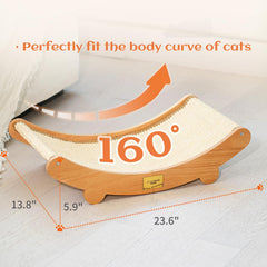 CHEERHOME PETS soporte de madera haya europea, rascador resistente para gatos grandes