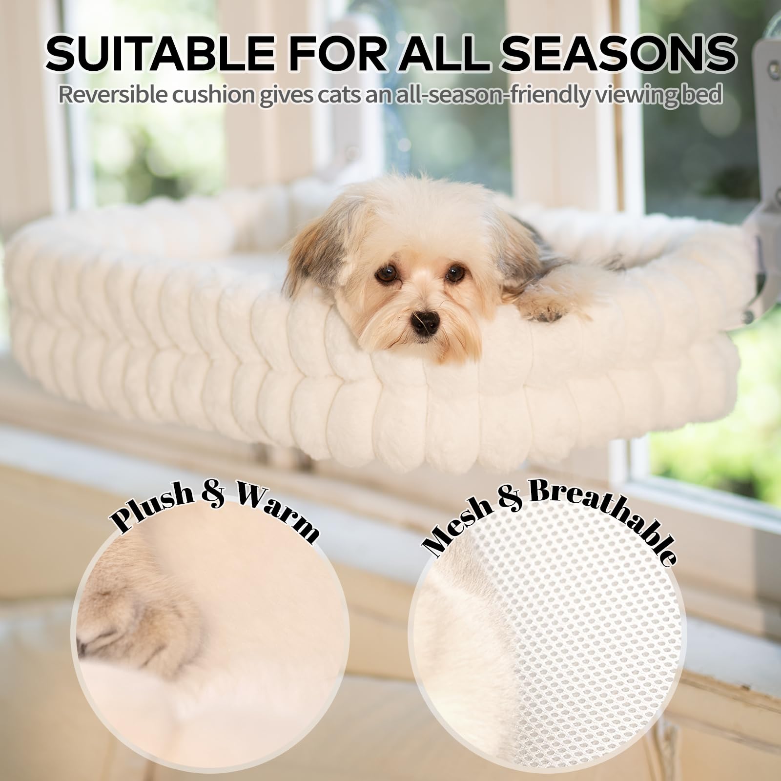 CHEERPALS cojin-reversible-para-gatos, confort durante todo el año