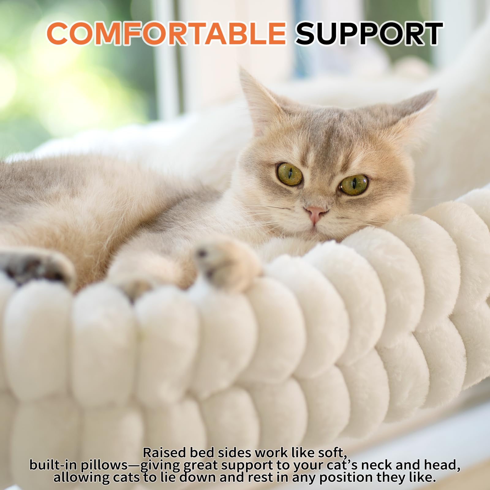 CHEERPALS hamaca-ventana-soporte-40libras: estable para gatos grandes