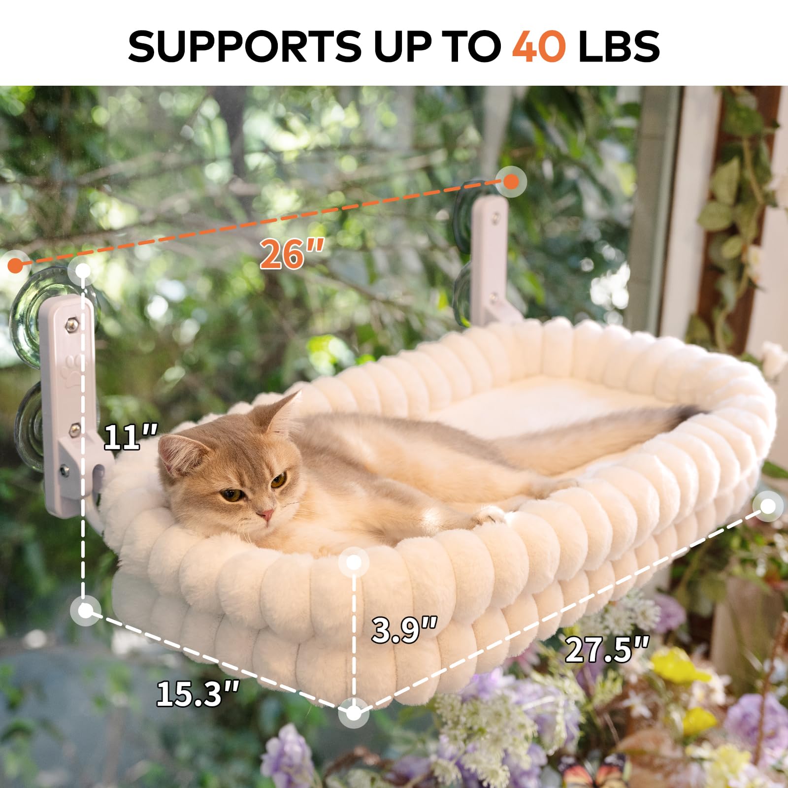 CHEERPALS soporte-estable-ventana-gatos: seguridad al saltar y mirar fuera