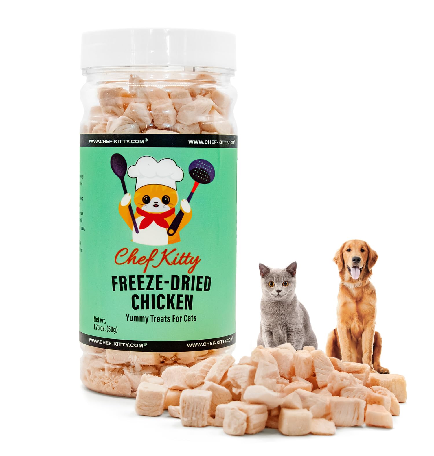 Chef Kitty empaque de pollo liofilizado para snack natural de mascotas
