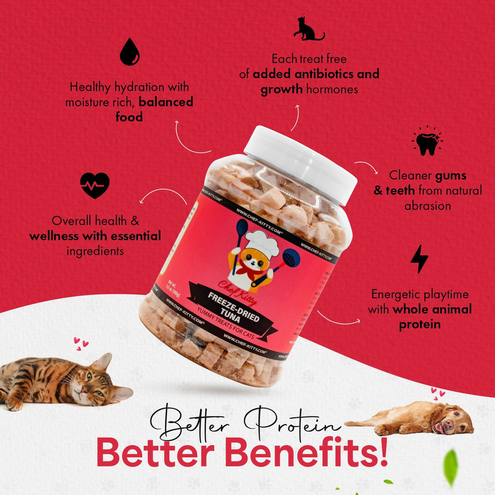 Chef Kitty proteína alta de atún en seco para peluditos