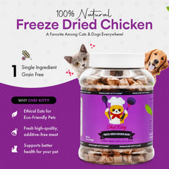 Chef Kitty Snack proteico de alto nivel para gatos y perros.
