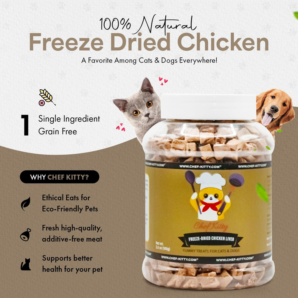 Chef Kitty Trozos liofilizados de hígado para perros y gatos