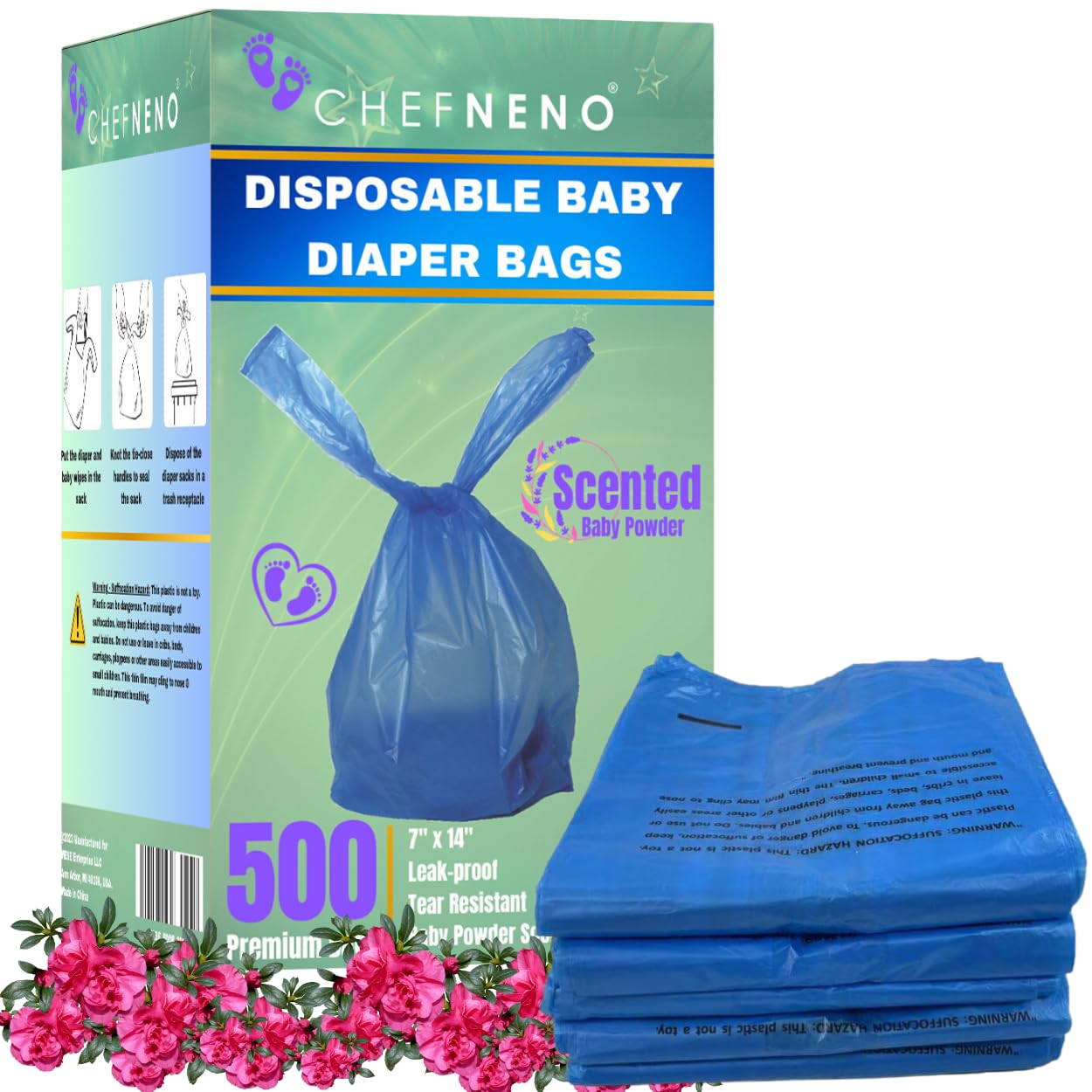 Material resistente CHEFNENO, evita fugas y desgarros en uso diario.