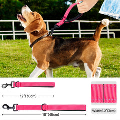 CHENEDY mango acolchado rosa, agarre cómodo para caminar con perros resistentes.