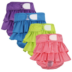 Pañales Chenkaiyang de 4 pack para perras femeninas, reutilizables y cómodos para calor.