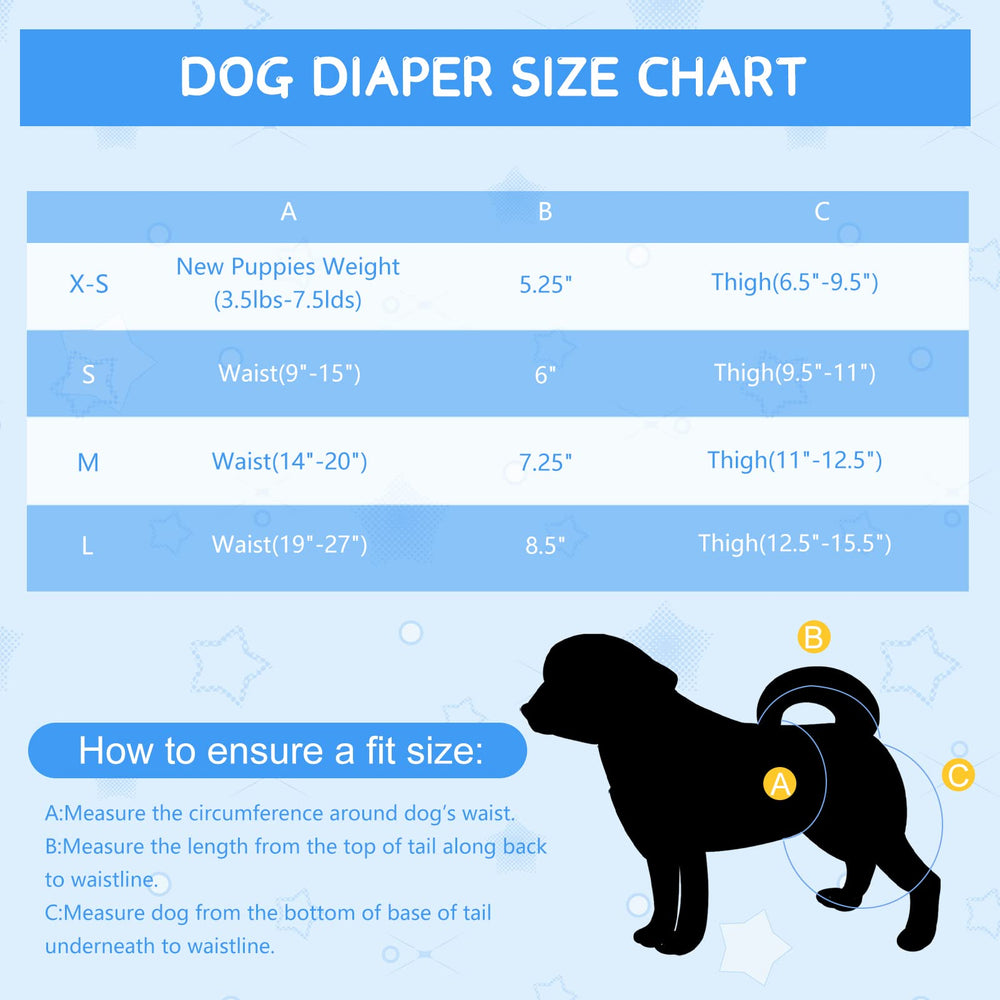 Pañales absorbentes para perros, interior acolchado y exterior impermeable de Chenkaiyang
