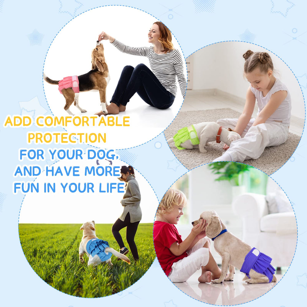 Pañales para perros hembra de Chenkaiyang, conjunto de cuatro colores Candy, cómodo y absorbente