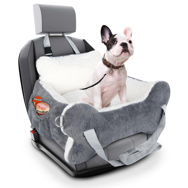 CHENOVE asiento coche para perros pequeños, vista frontal, para viajes más seguros.