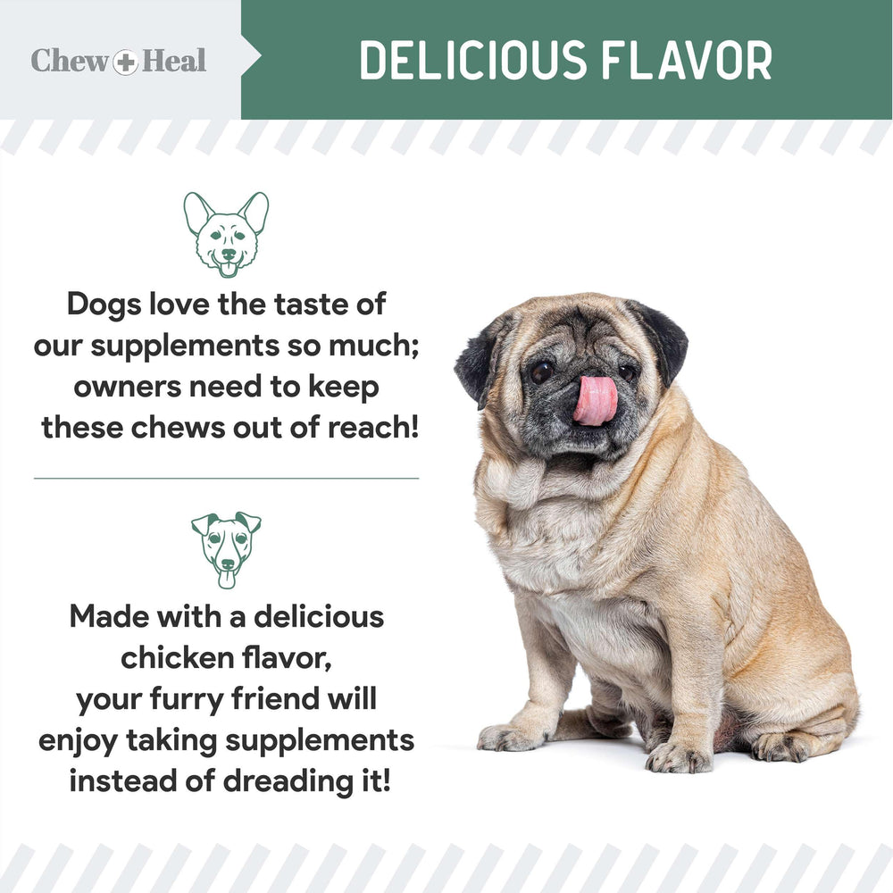 Ácido hialurónico de Chew + Heal Labs para lubricar articulaciones.