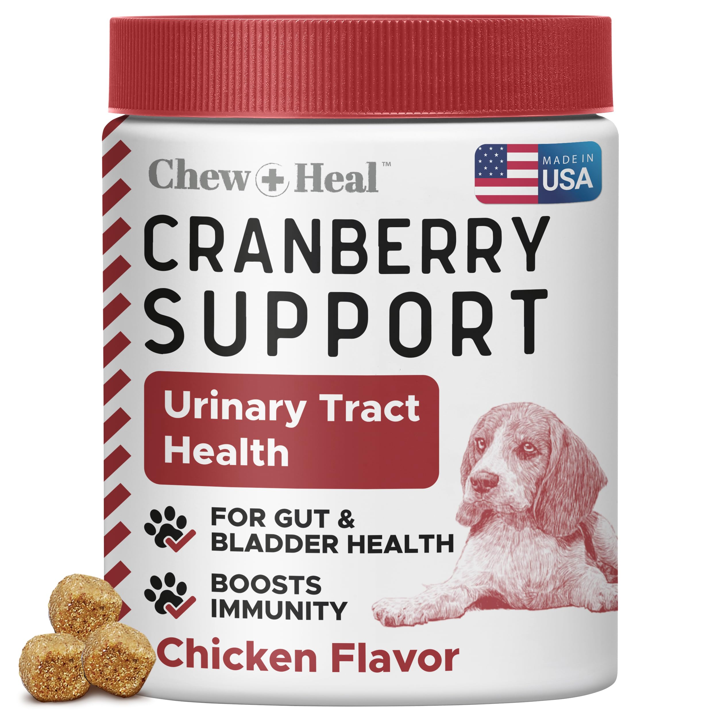 Chew + Heal Labs: pastillas de arándano con sabor a pollo para apoyo urinario