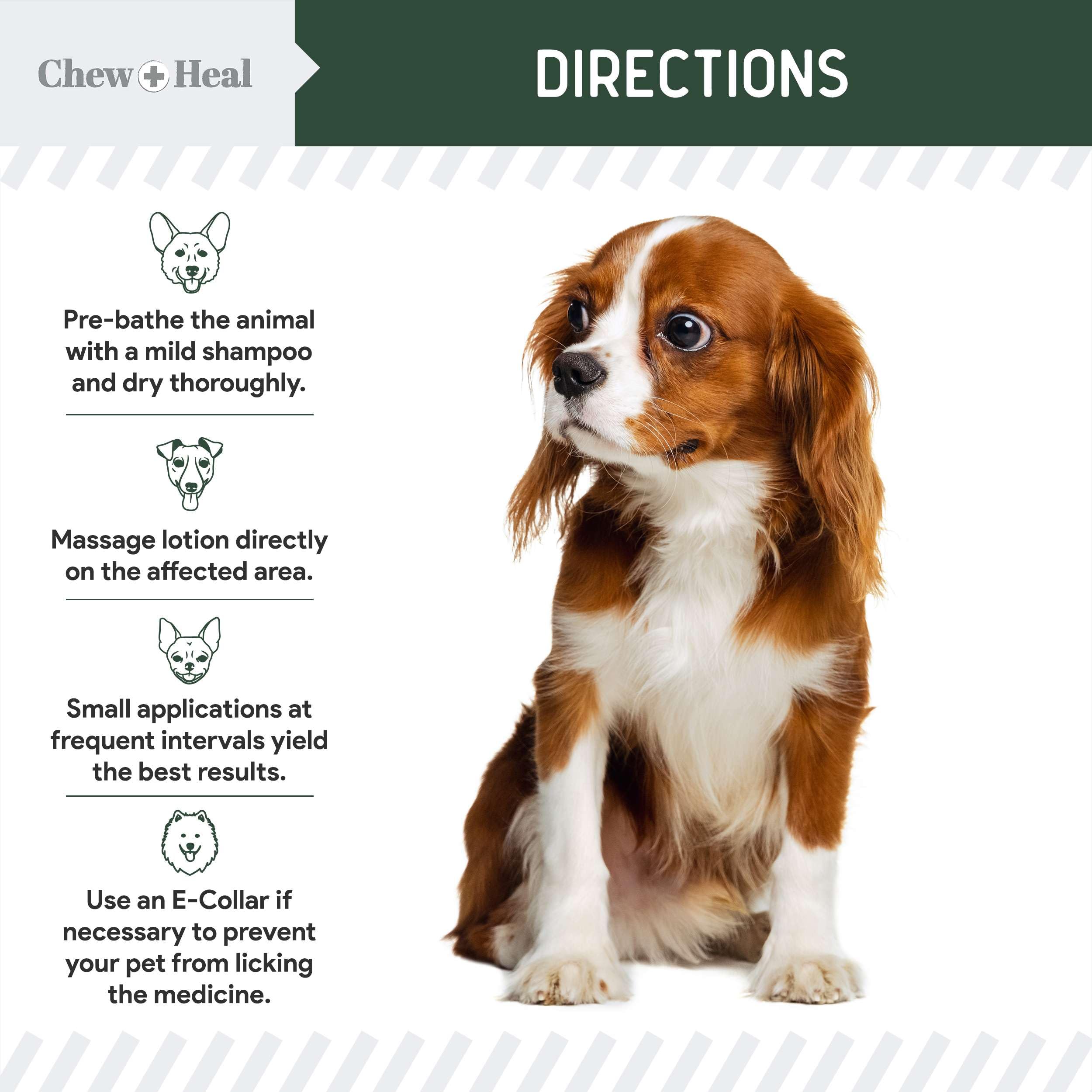Producto hecho en Estados Unidos Chew + Heal Labs hidrocortisona para perros