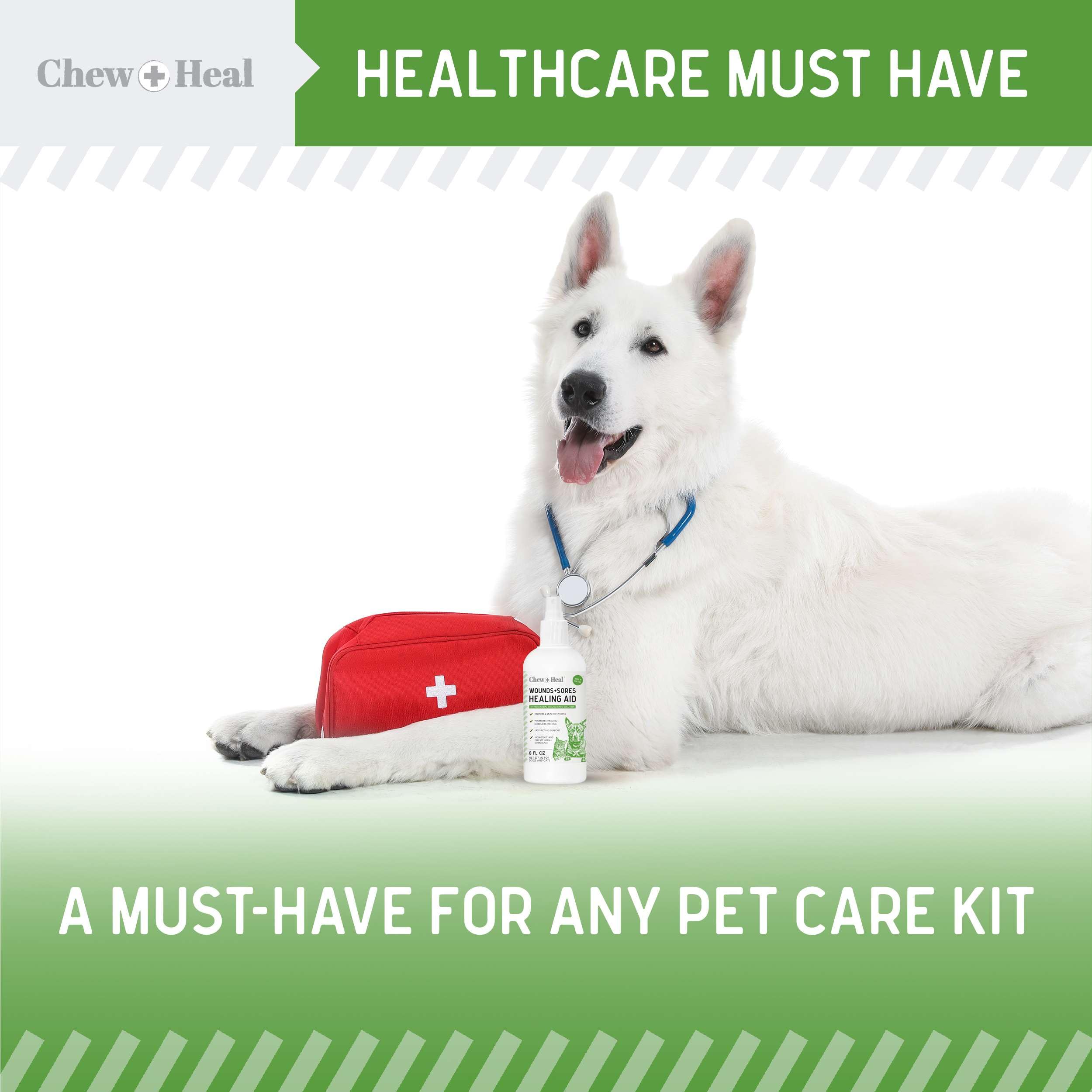 Chew + Heal Labs ácido hipocloroso, cuidado suave de heridas