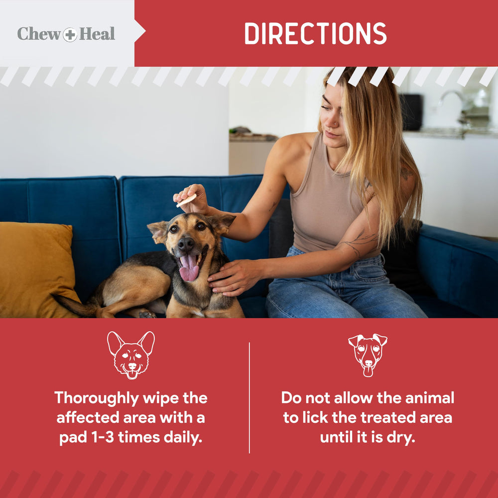 Chew + Heal Labs: toallitas para uso en exteriores de patas.