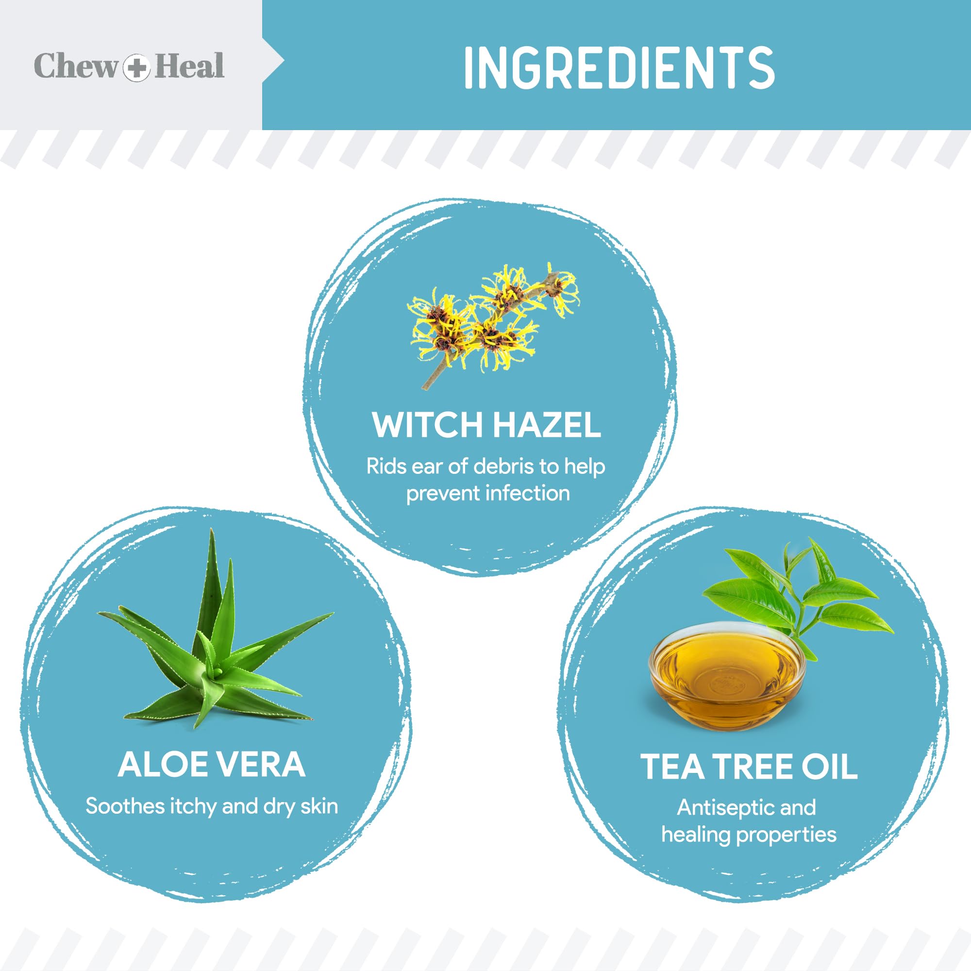 Aplicación de gotas Chew y Heal Labs para limpieza suave de oídos