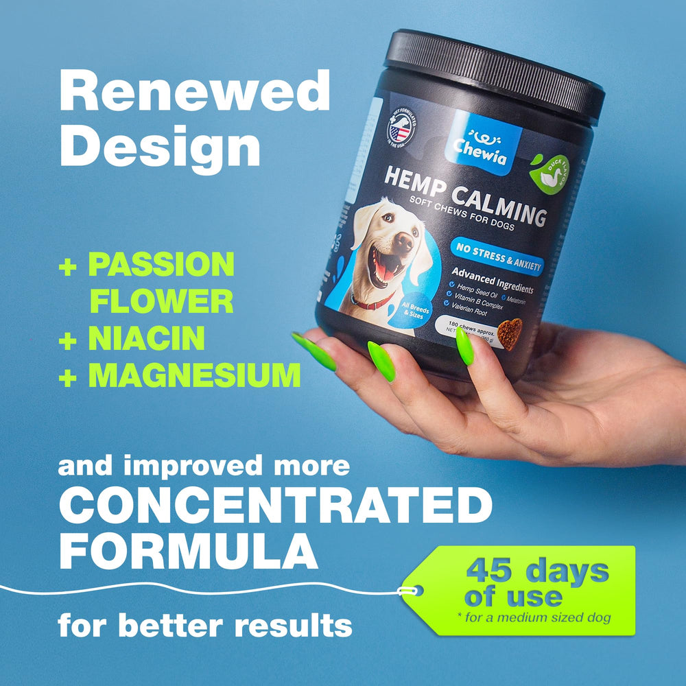 CHEWIA, golosinas calmantes para perros, textura suave, favorece la concentración.