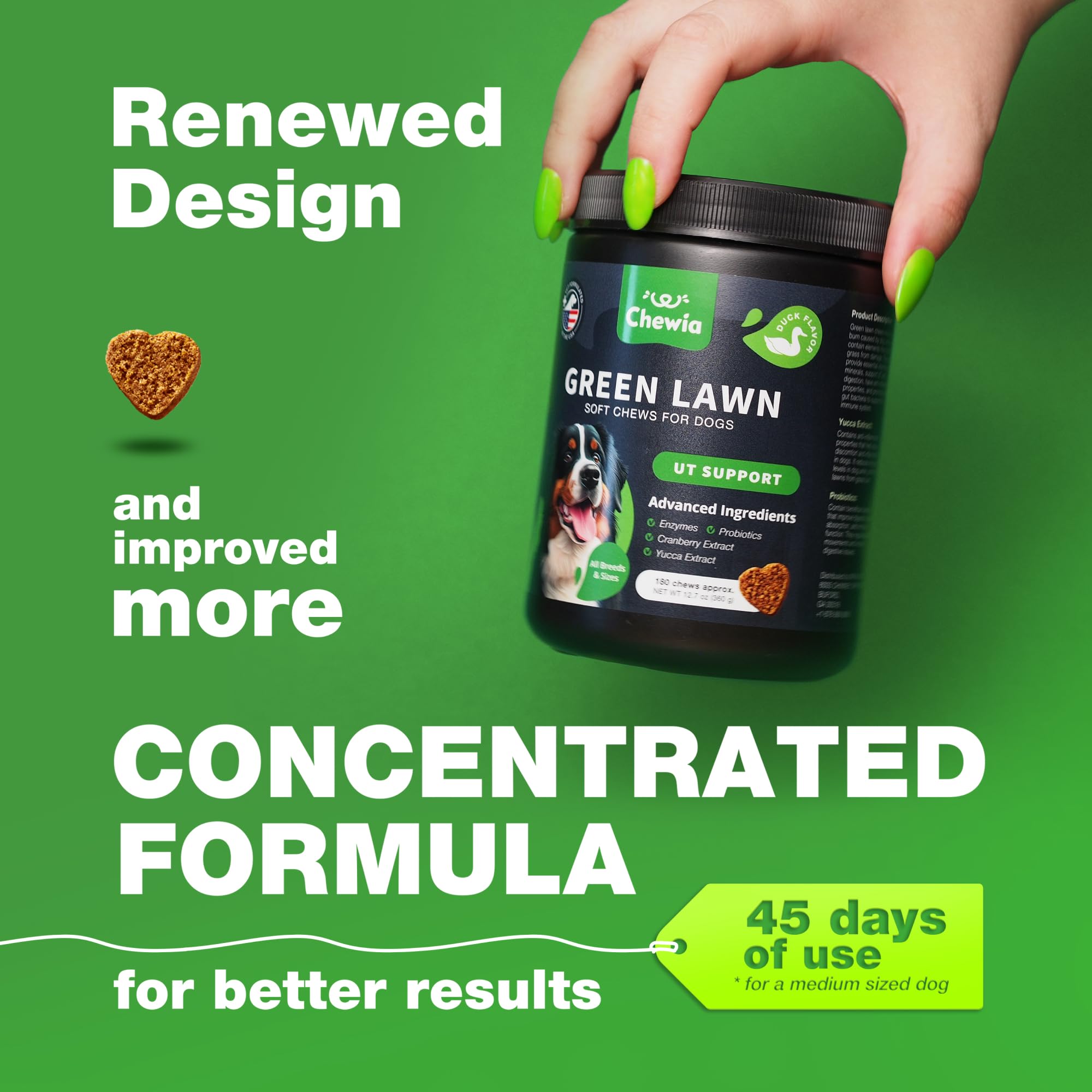 CHEWIA pastillas-digestivas-cesped: apoyo suave para la digestión de tu perro.