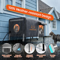 Chewlish capa-impermeable-exterior protege a tu gato contra lluvia y viento.