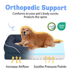 Cama Chez Paw con refuerzo acolchado 360° para soporte total al dormir.