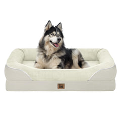 Cama ortopédica Chez Paw para perro grande, lavable y cómoda para dormir.