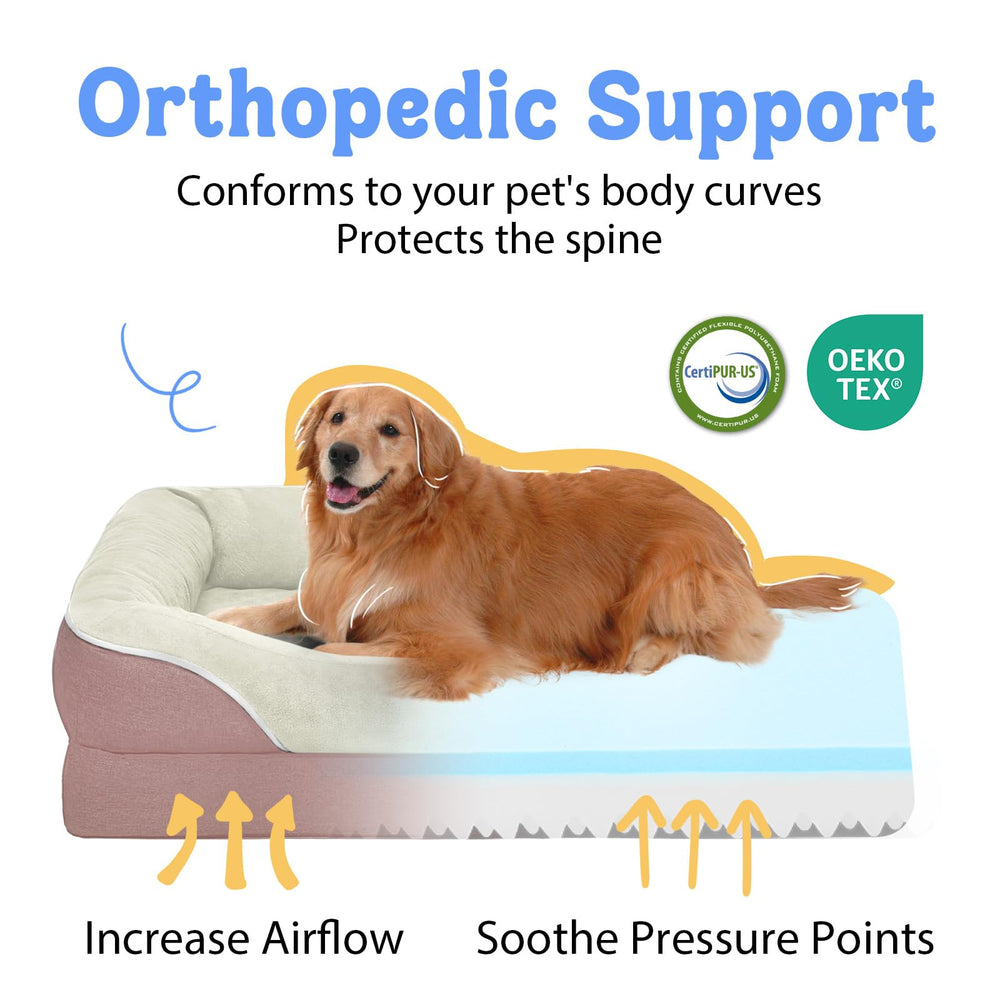 Cama grande Chez Paw con espuma de alta densidad y gel.