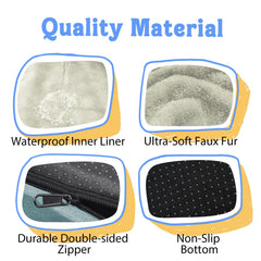 Chez Paw Cama con felpa ultra suave para perros sensibles.