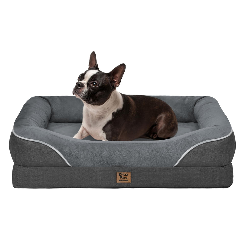 Cama ortopédica Chez Paw con soporte 360° para cuello y cabeza del perro en reposo