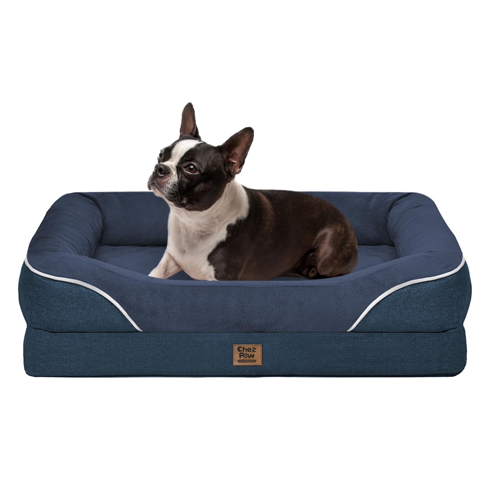 Cama ortopédica Chez Paw con espuma huevo para mayor soporte y confort.