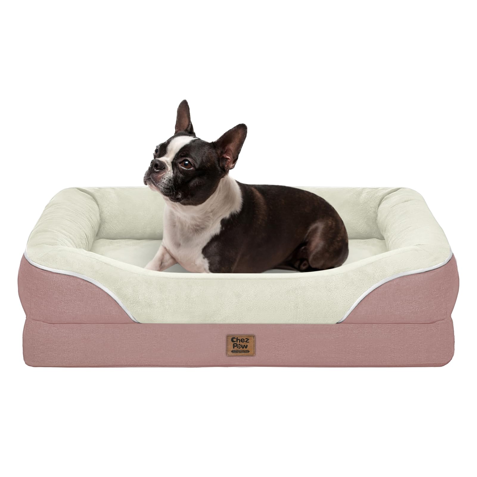 Cama Chez Paw ortopédica para perros XL con espuma de alta densidad para apoyo de espalda.