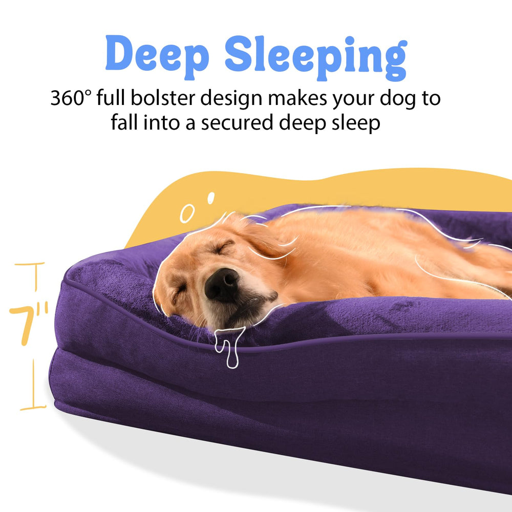 Cama Chez Paw XL con borde 360, contención suave para la siesta.
