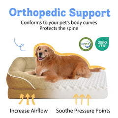 Chez Paw Cama ortopédica XL espuma alta densidad para soporte de columna
