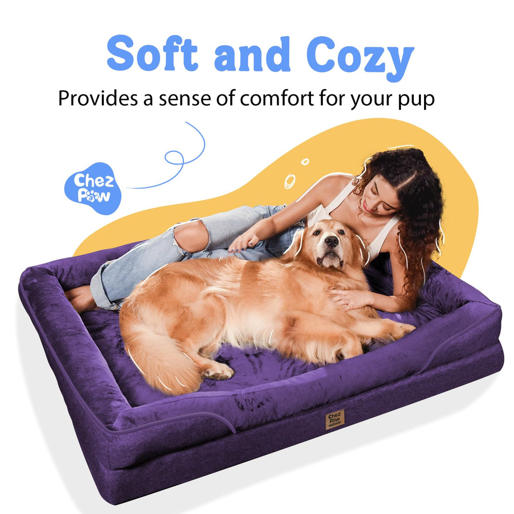 Cama grande Chez Paw XL para perros grandes, espacio amplio para estirarse.