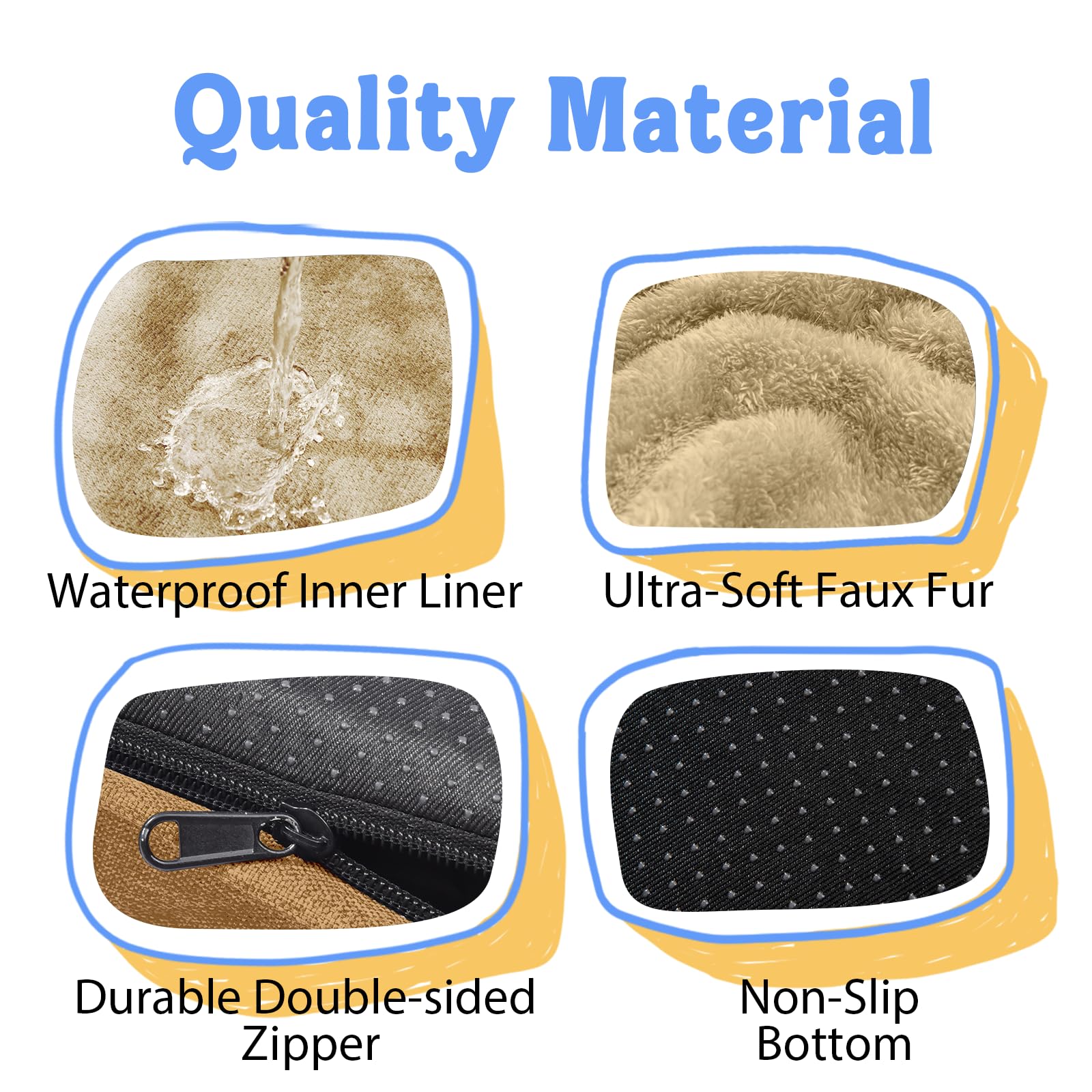 Chez Paw Cama ortopédica XL funda impermeable y lavable para limpieza rápida