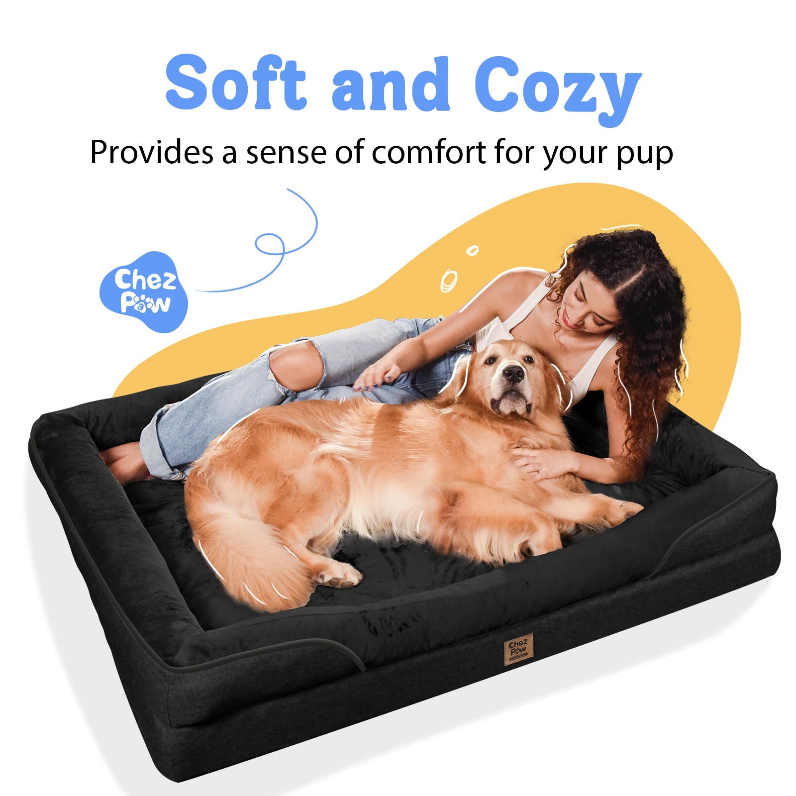 Interior impermeable que protege la espuma de derrames con Chez Paw.