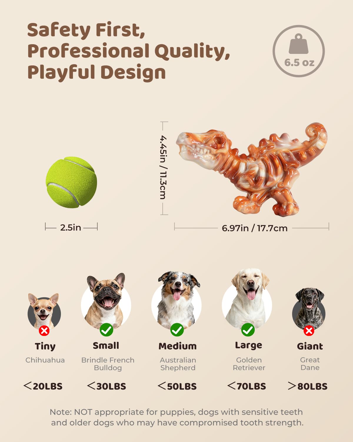 Juguete de nylon de alta densidad de ChienBox, ideal para mordidas fuertes.
