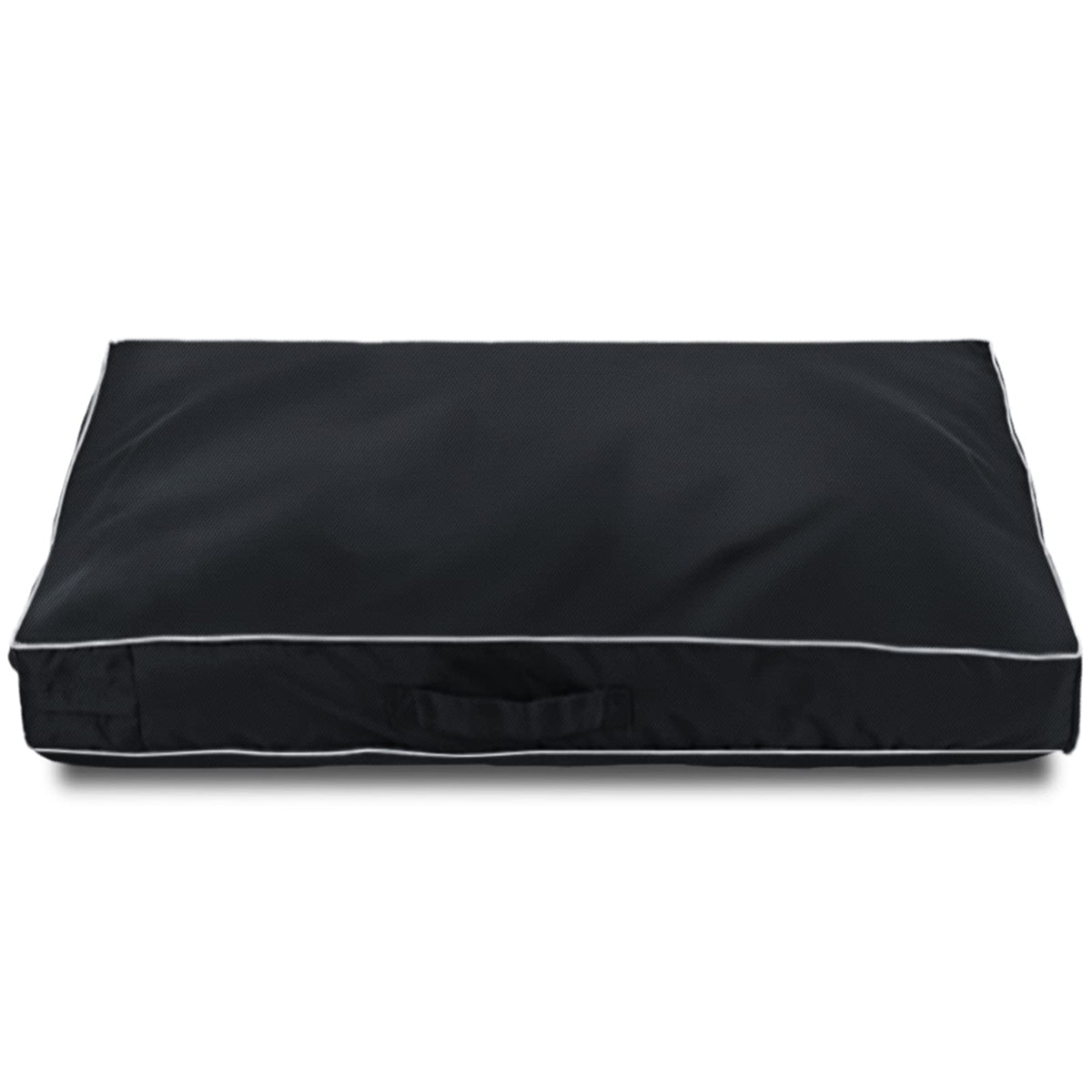 Funda impermeable negra de Chinchilla con cierre para cama de perro; protege ante derrames.