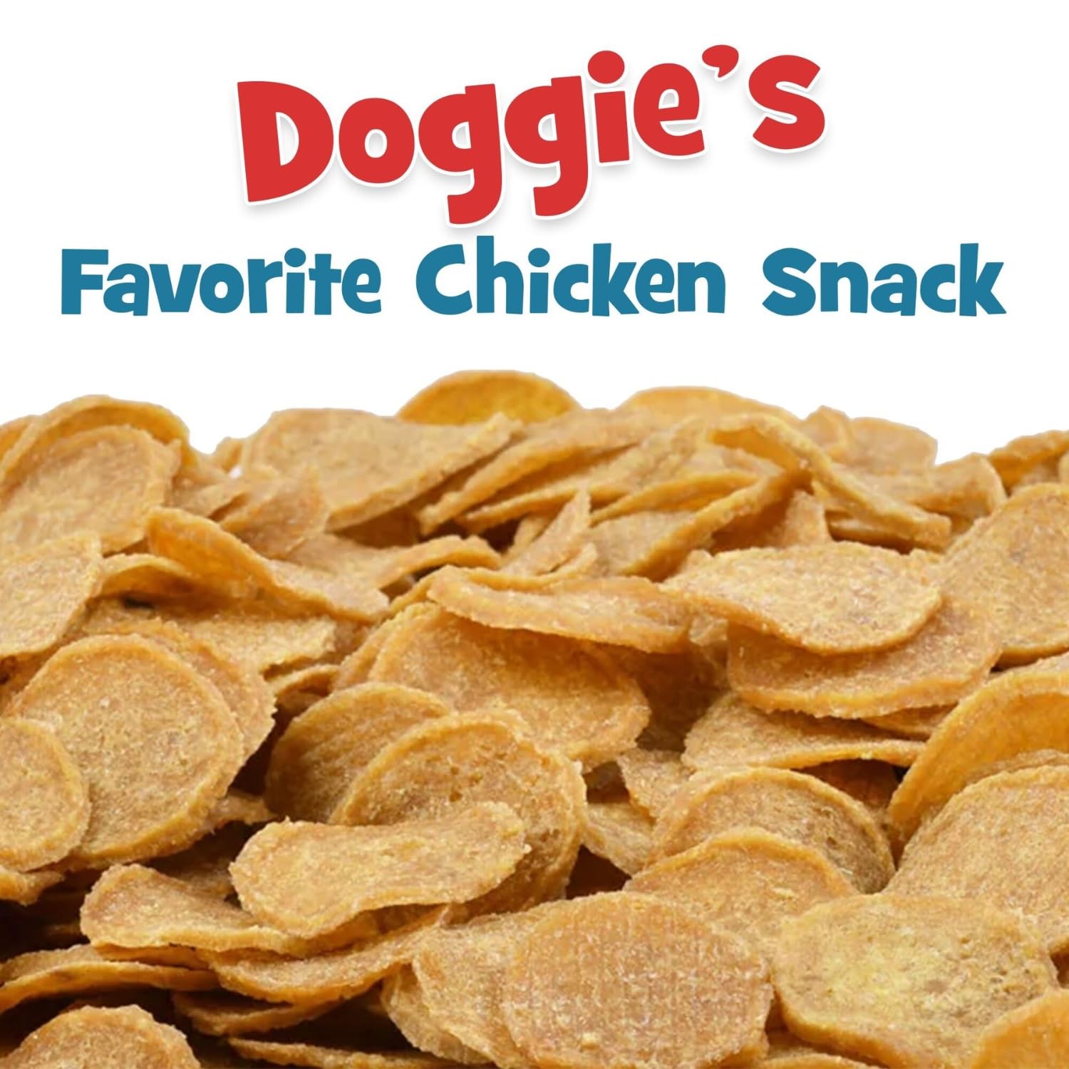 Chip's Naturals Doggie Chicken Chips, hecho en EE.UU., control de calidad USDA.