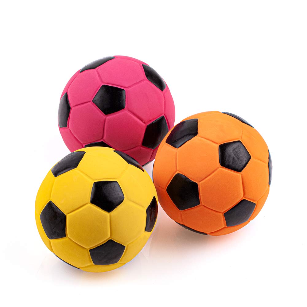 CHIWAVA pelotas de látex chirriantes para perros medianos durante el juego al aire libre