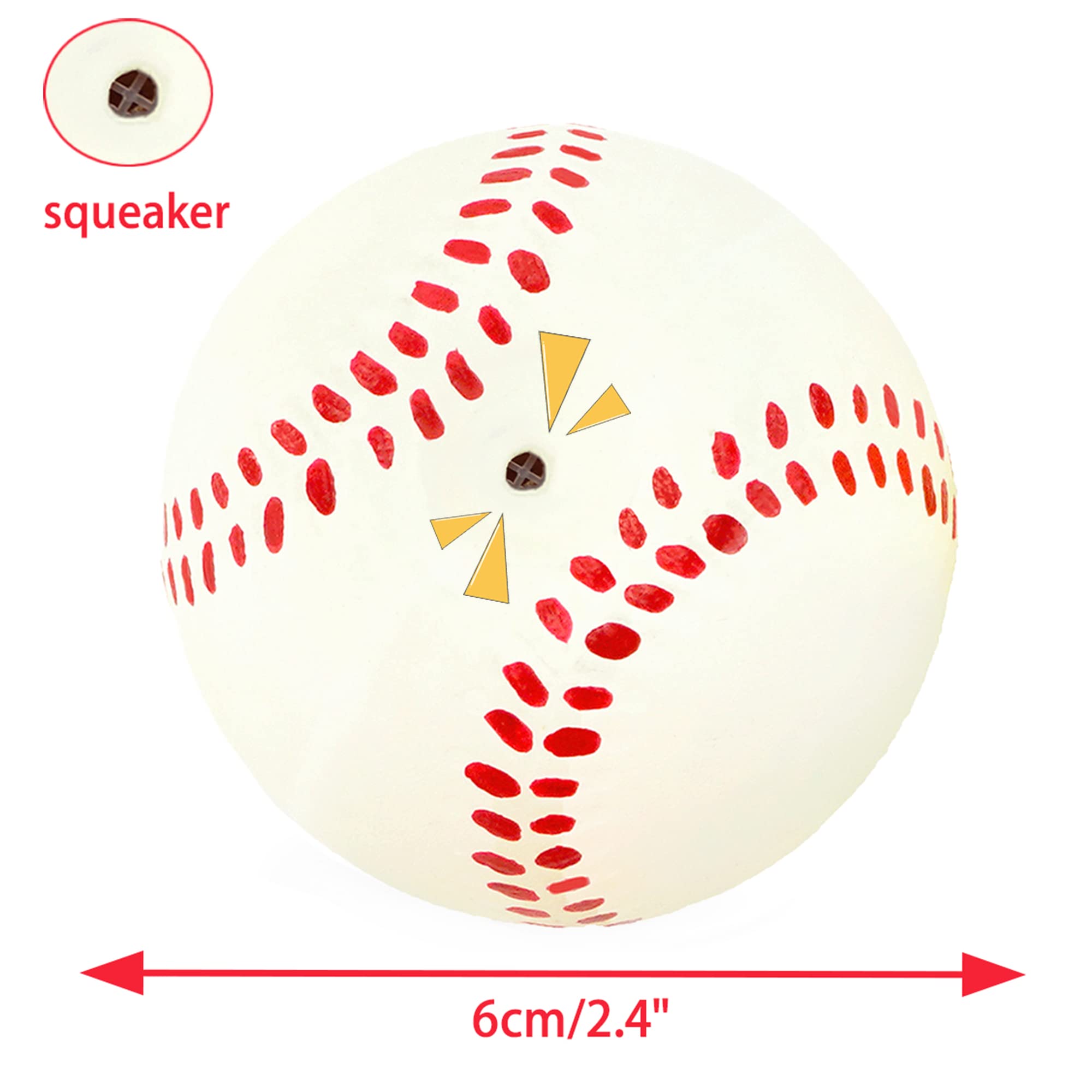 CHIWAVA pelota látex con sonido chirrido para paseos, tamaño 6 cm.