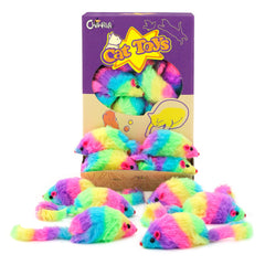CHIWAVA ratón arcoíris con cascabel, ideal para persecución y juego