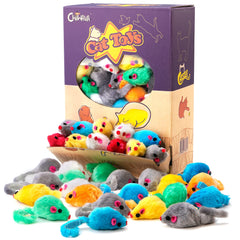 CHIWAVA ratón peludo gris para morder y perseguir