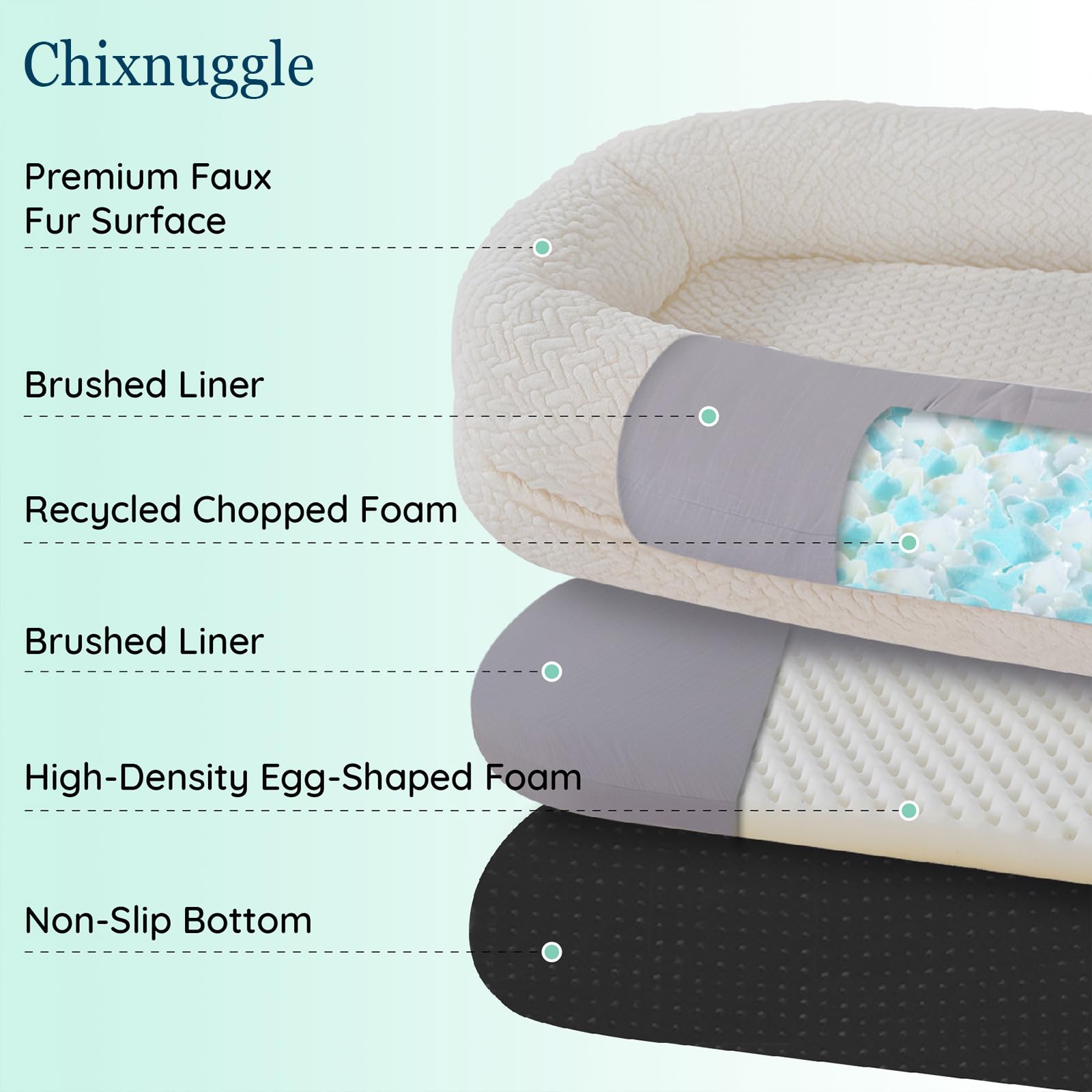 ChiXnuggle con bolsillos laterales, almacenamiento práctico para llaves y control remoto