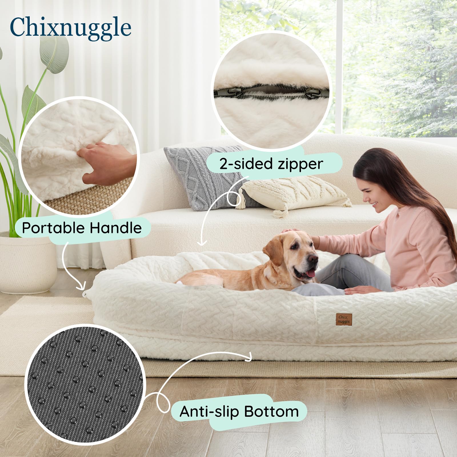 ChiXnuggle borde elevado ergonómico, soporte de cabeza y cuello