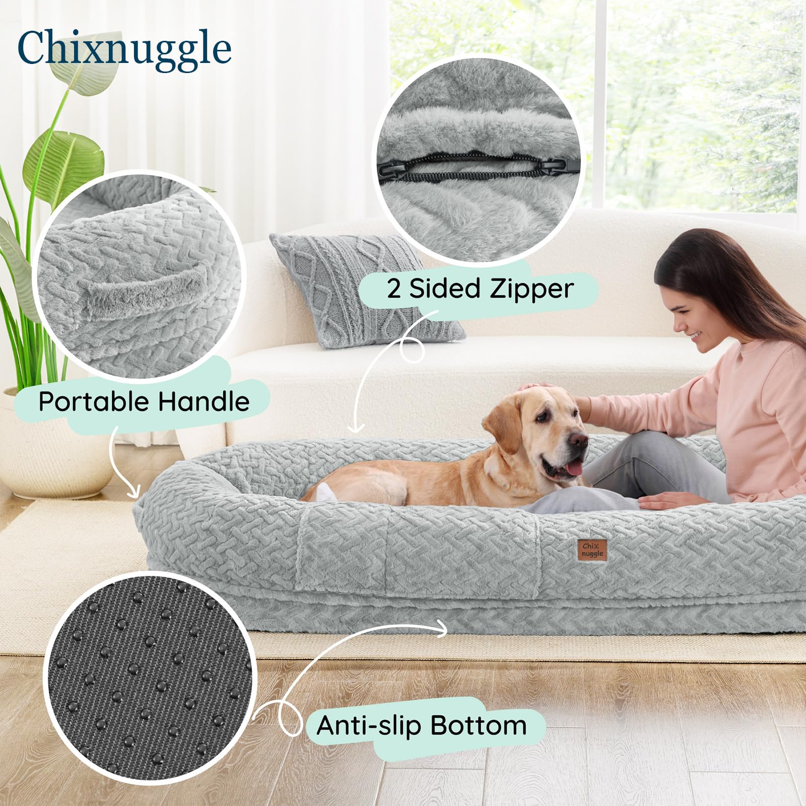 ChiXnuggle borde elevado envolvente, soporte ergonómico para cabeza y cuello