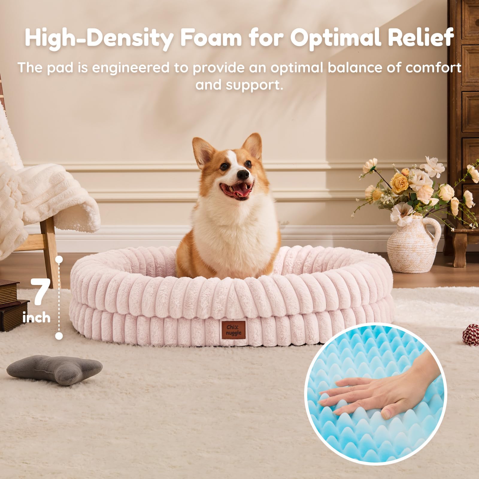 ChiXnuggle espuma tipo panal, soporte ortopédico suave para articulaciones
