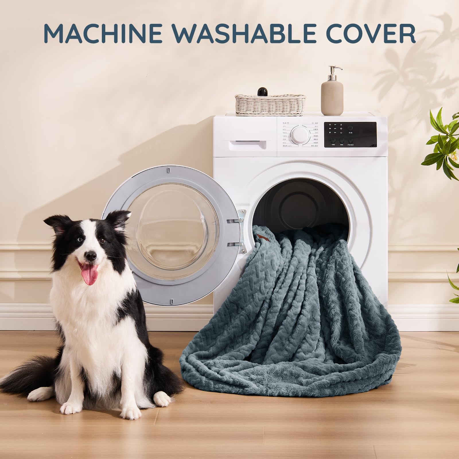 ChiXnuggle funda cama humana para perro con asas para moverla fácilmente