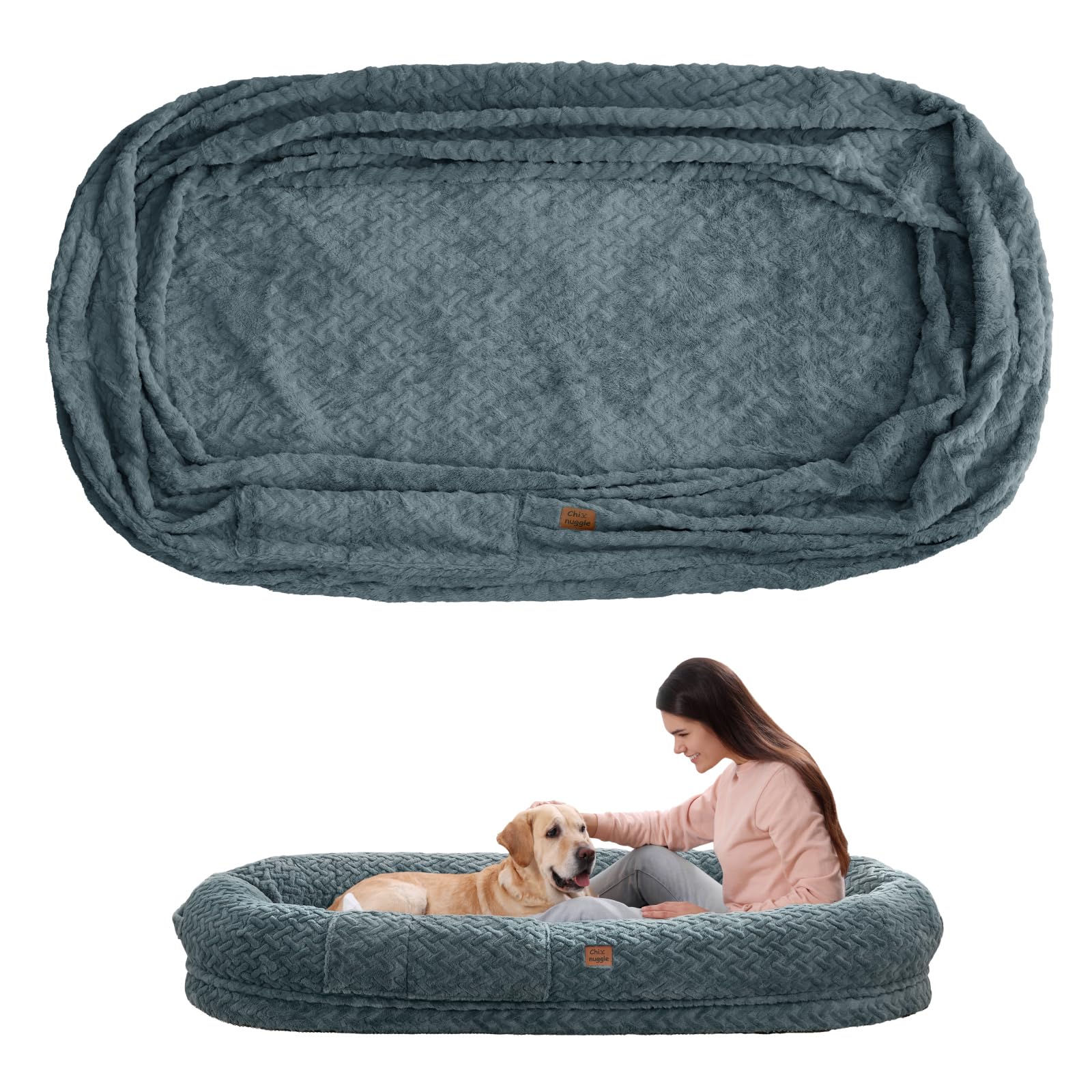 ChiXnuggle funda cama humana para perro lujo, descanso suave